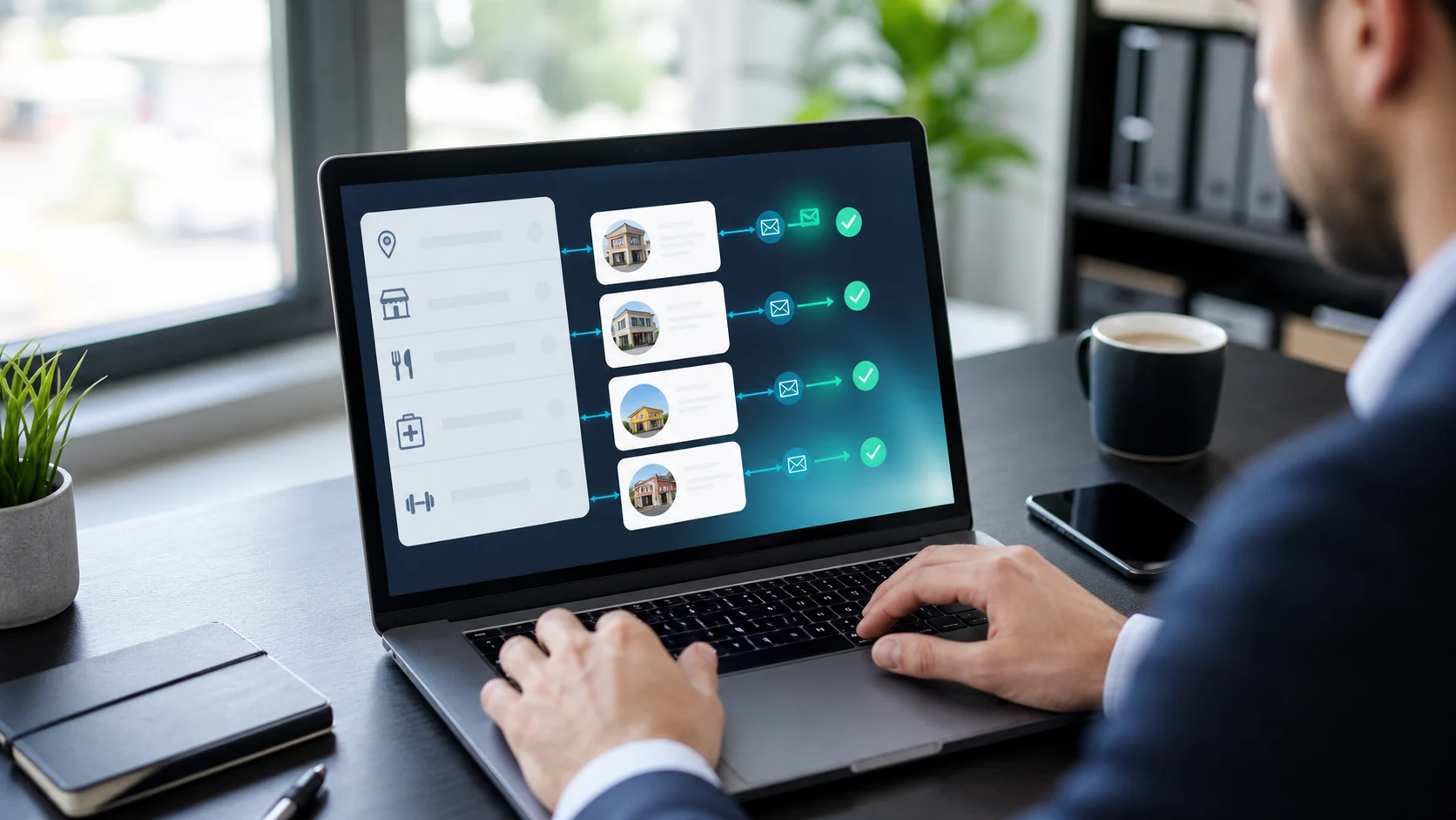 Operator finding and verifying email addresses for local businesses