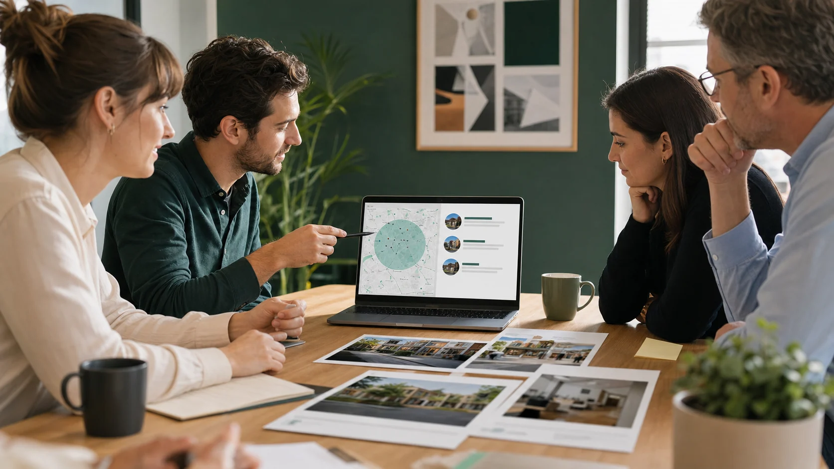 Agency team planning local business outreach with data-backed prospecting